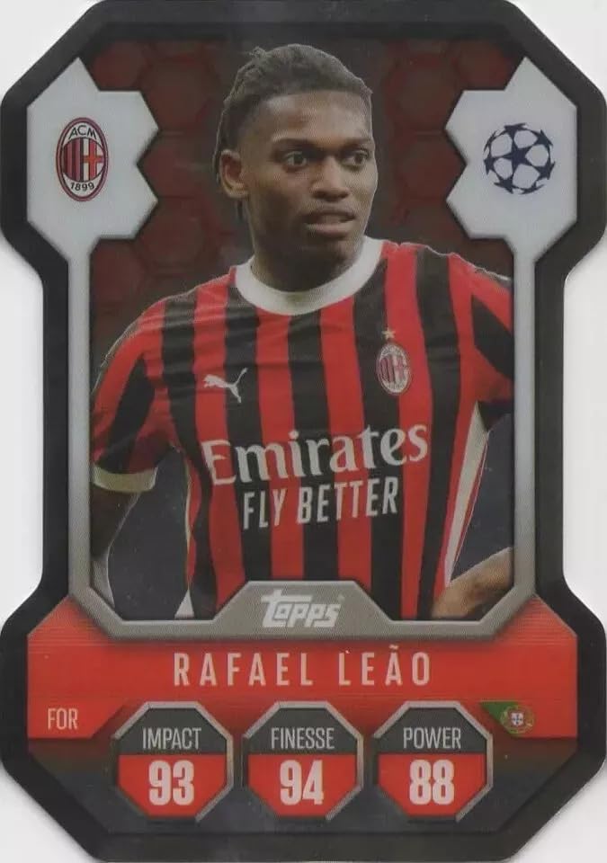 Amazon.com: Match Attax 2024 2025 Rafael Leao Chrome Pro Elite